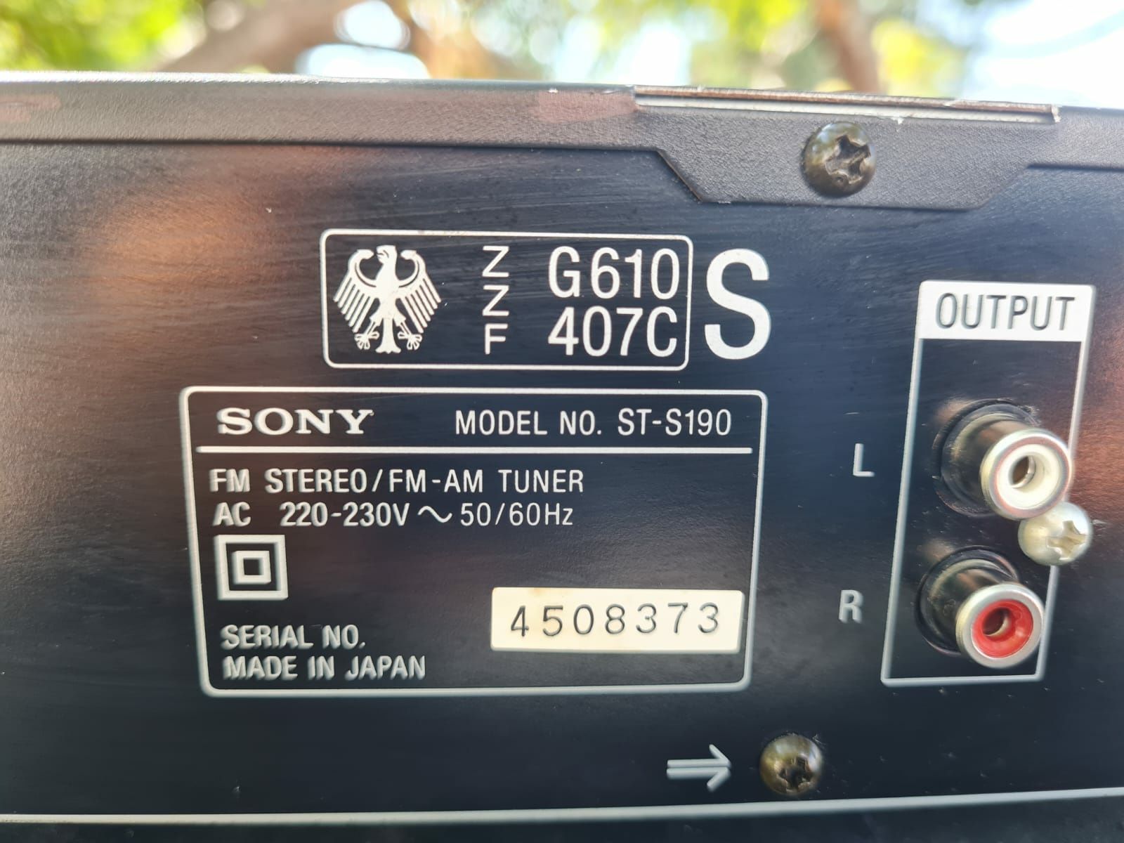 Tuner Sony ST-S190