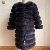 Палто от естествен косъм 4в1 от лисица