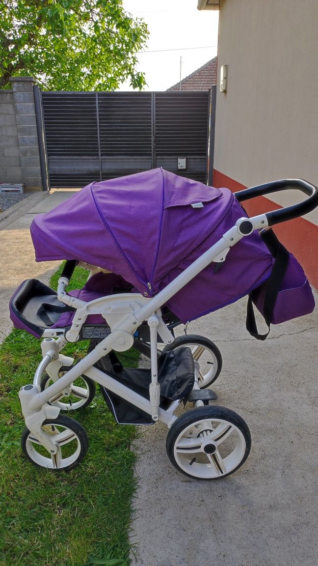 Carucior 3 in 1 Bebetto Vulcano+sac de lana pentru iarna cadou