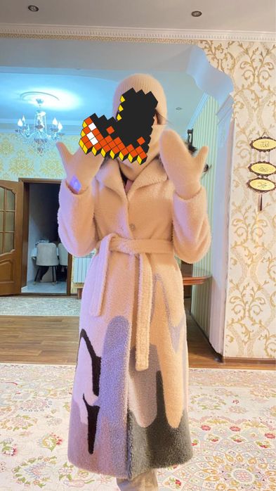 Продам шубу пальто из натуральной овечьей шерсти