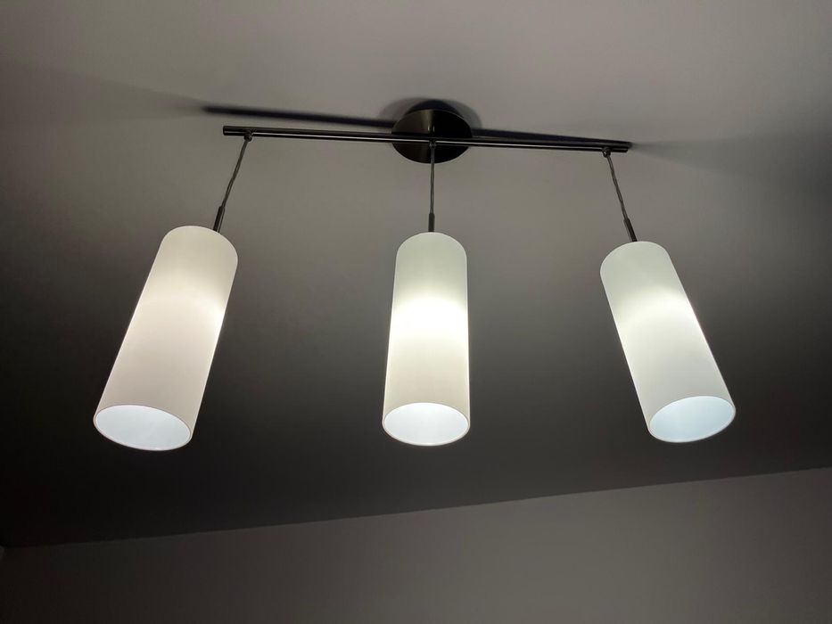 Lustra sticla si inox