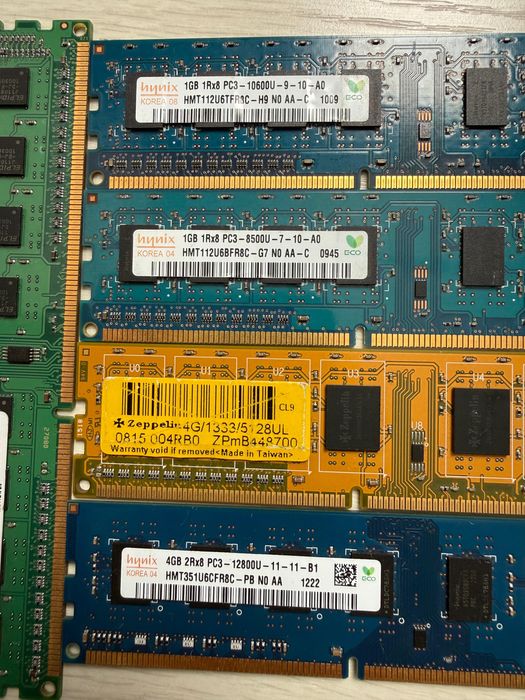Memorii RAM 1gb si 4GB, frecventa 1333 si 1600mhz