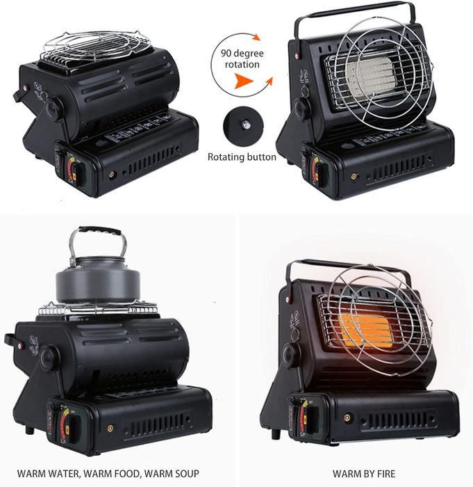преносим газов отоплител печка за къмпинг - 1.3kw automax 18237