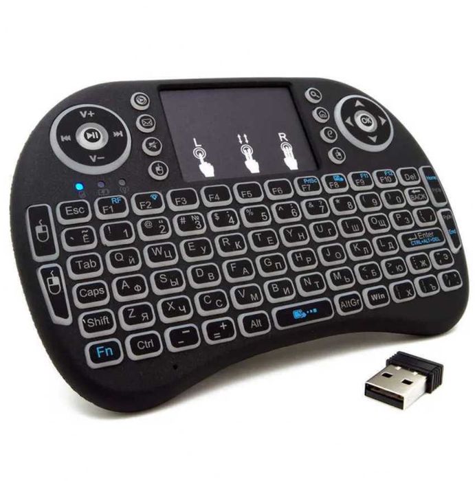 Безжична клавиатура MINI KEYBOARD backlit, с тъчпад