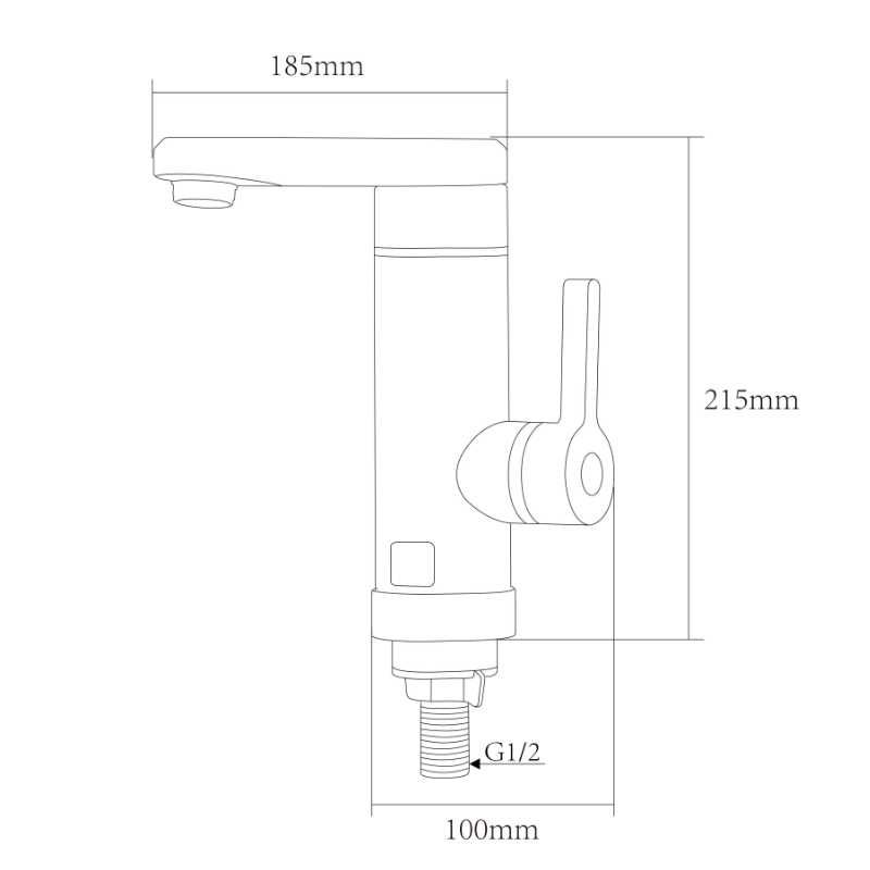 Robinet Electric Argintiu IARMAC, 3000 W, incalzire rapida, Afisaj LED