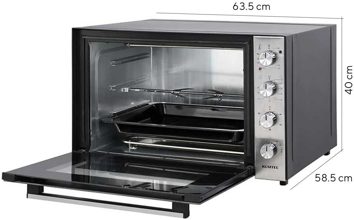 Cuptor electric Kumtel LX-9645FA Pizza & Rotisor XXL, 70 litri, 2500 W