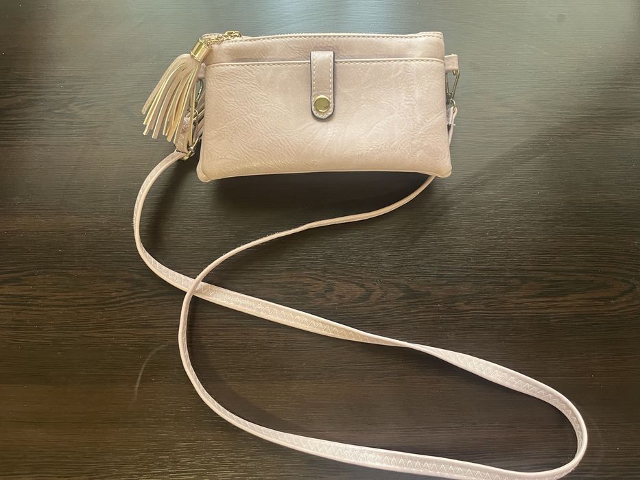 Дамска кожена чанта -пепел от рози