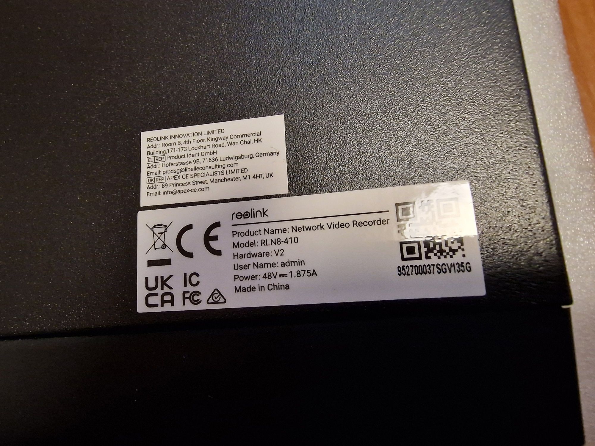 Reolink 8-канален NVR 2TB с 4 броя 12MP 4K камери – Нов комплект