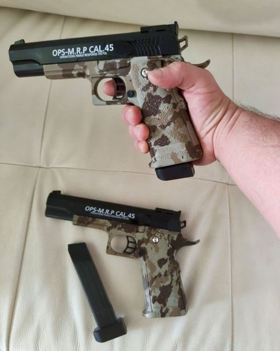 Pistol cu bile copii + bile 500buc , țeavă oțel și Slide Aluminiu