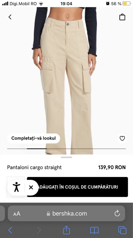 Pantaloni Cargo Bershka