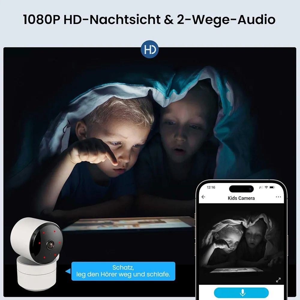 Camera de supraveghere AMOROM, Wi-Fi, HD, Motion Alert - doar Brasov
