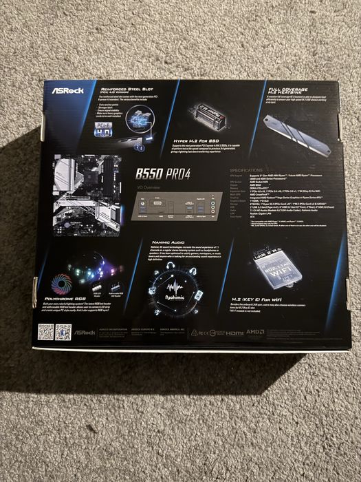 Placa de baza Asrock B550 Pro4 + carcasa meshify c + sursa seasonic