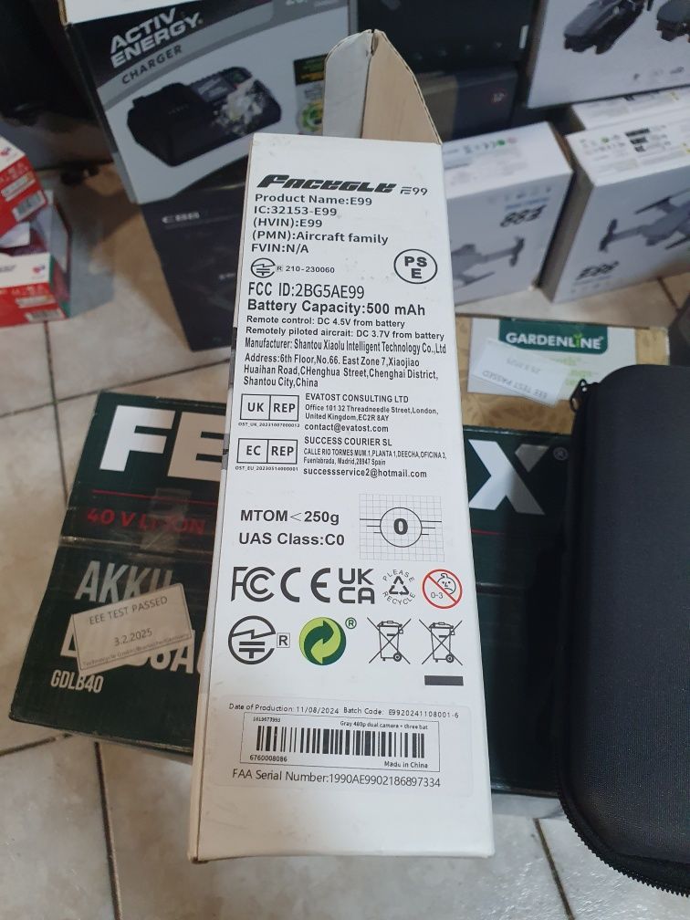 Дрон FACEGLE E99 500mAh 2.4GHz с 3бр батерии