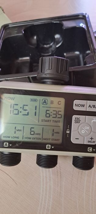 Таймер за капково. Програматор за напояване/поливане, 3 зони, IPX4, ме