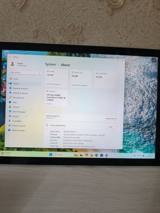Microsoft Surface Pro 7 Plus 16GB 256GB