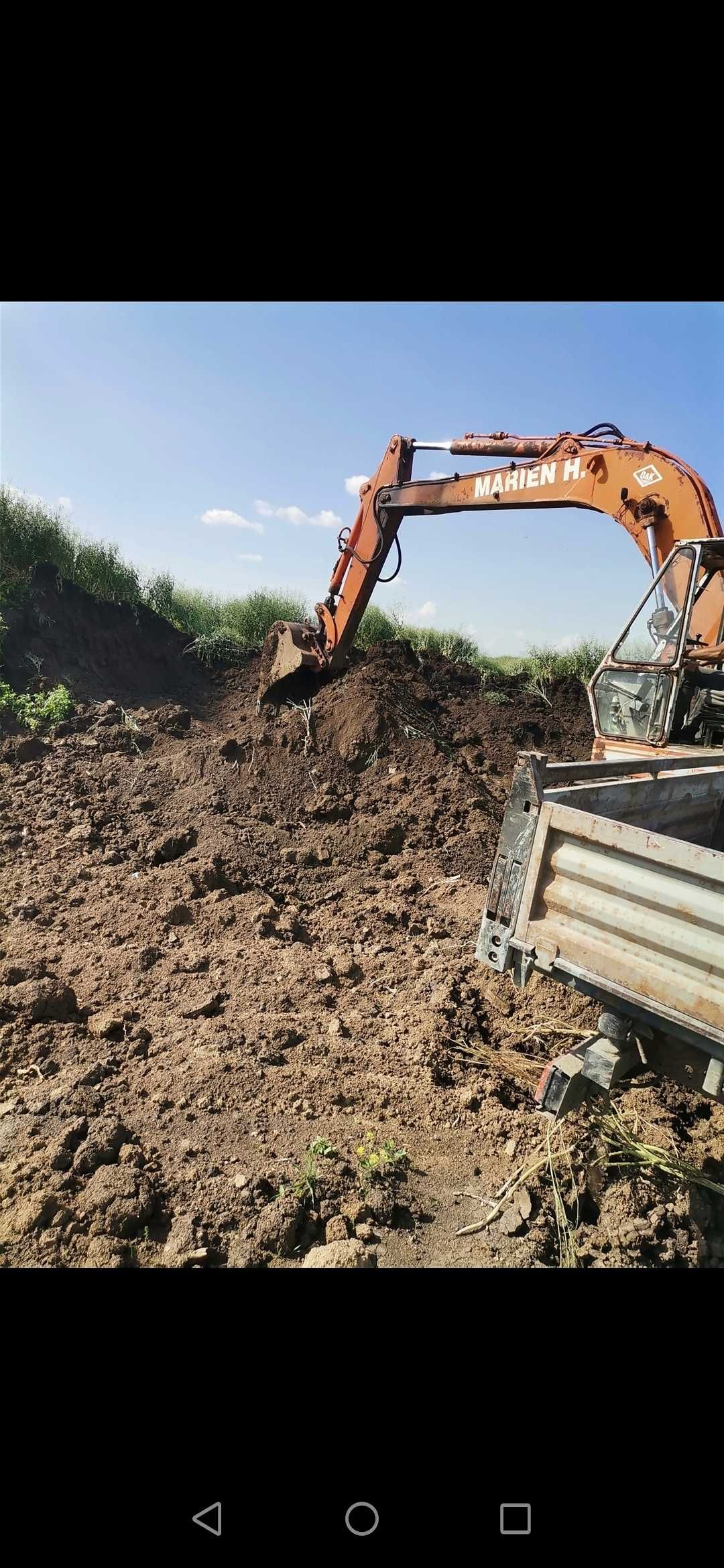 Pamant galben nisipos si pamant negru vegetal