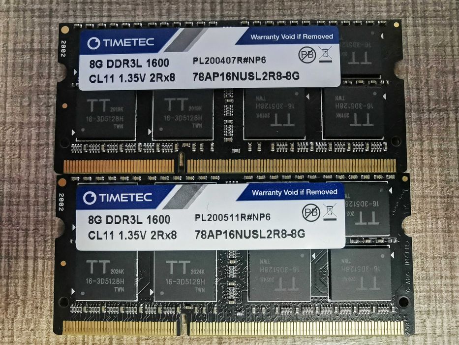 RAM SОDIMM памет 16Gb (2x 8Gb) DDR3L 1600Mhz CL11 1.35V