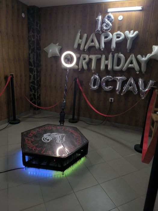 Cabina Foto Selfie 360 Baloane cu Fum & Fum Greu