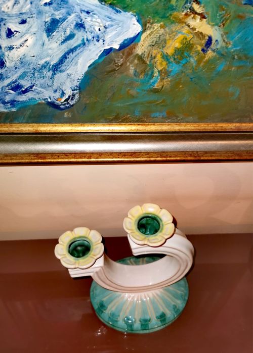 Майсен свещник порцеланов производител Мейсен Somag Meissen окл. 1920
