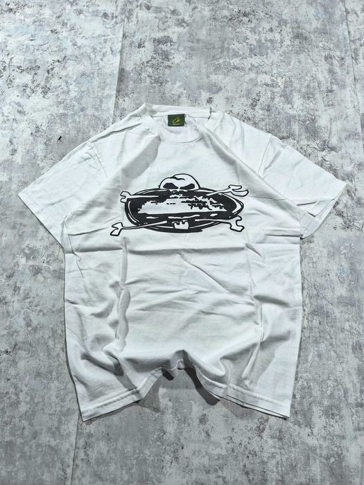 Corteiz Alcatraz Skull Logo Uk Drill Tshirt 100%bumbac original tricou