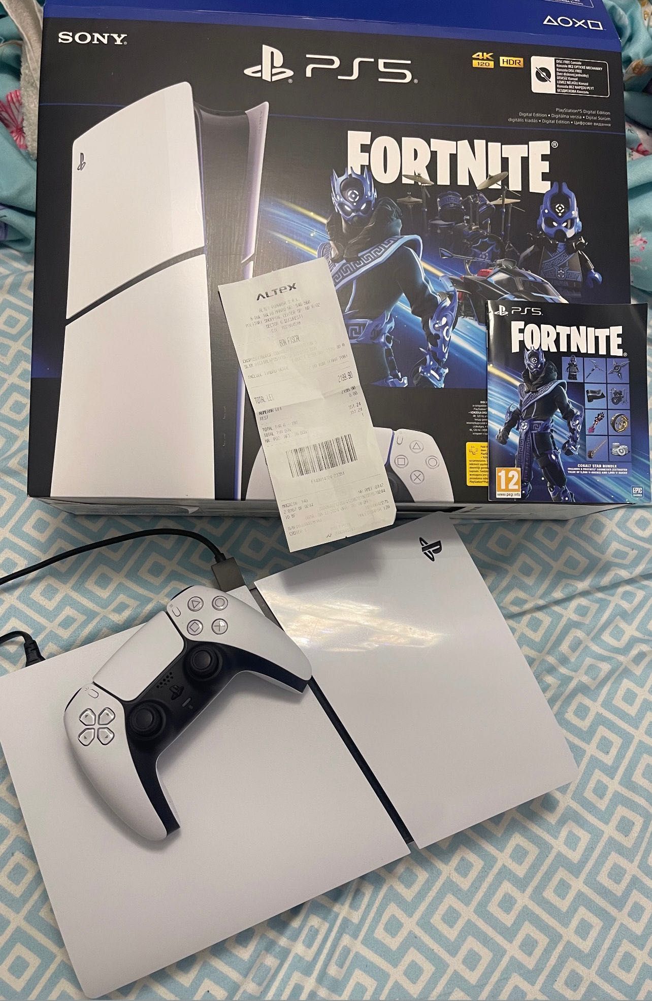 Consolă PlayStation 5 slim digital edition (ps5) 1TB, fortnite star