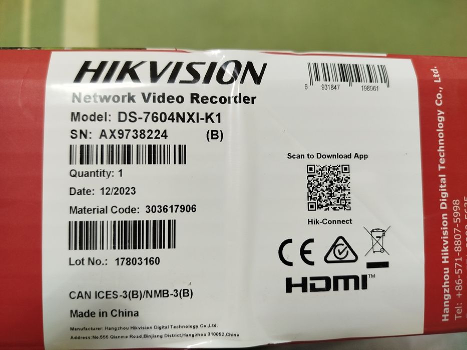 NVR va HDD 2ТВ янги