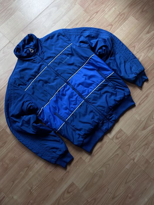Jacket jacheta geaca puffer boxy reversible Adidas Originals blue