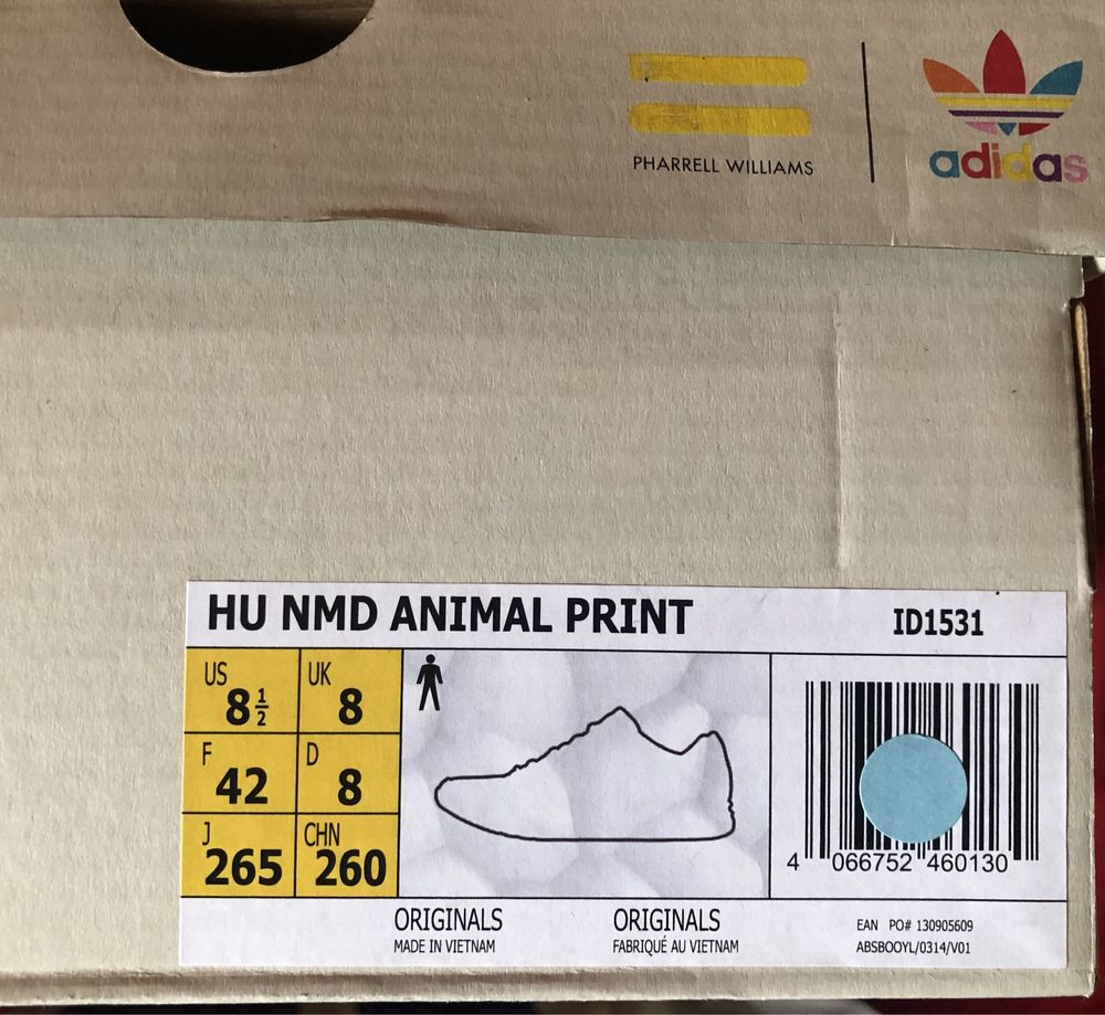 Adidas NMD Hu Pharrell Williams Animal Print ОРИГИНАЛНИ 42/43