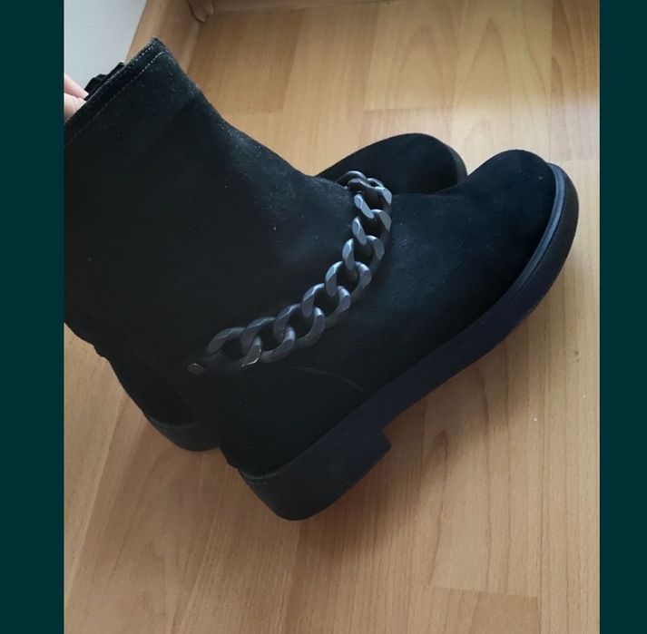 Зимние натуральные полусапожки р36