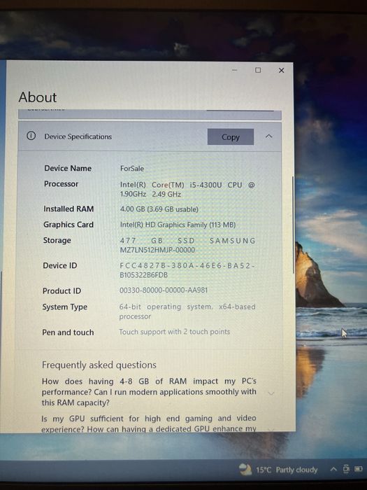 Лаптоп Lenovo T440 с docking станция и отделно зарядно