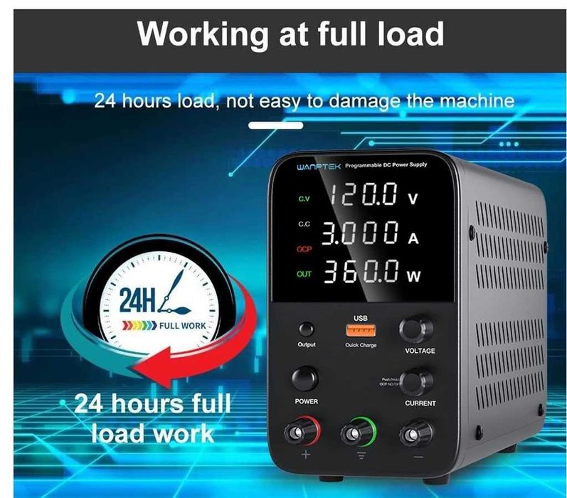 Sursa laborator de curent continuu programabila 120V 3A 360W