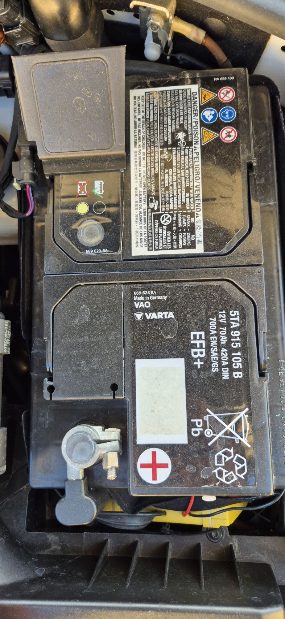 Baterie Varta EFB VW Originala 70Ah cu 700A
