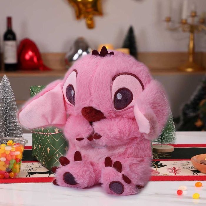 Плюшен дишащ Стич, Антистрес плюшена играчка Лило и Стич, Син/Розов