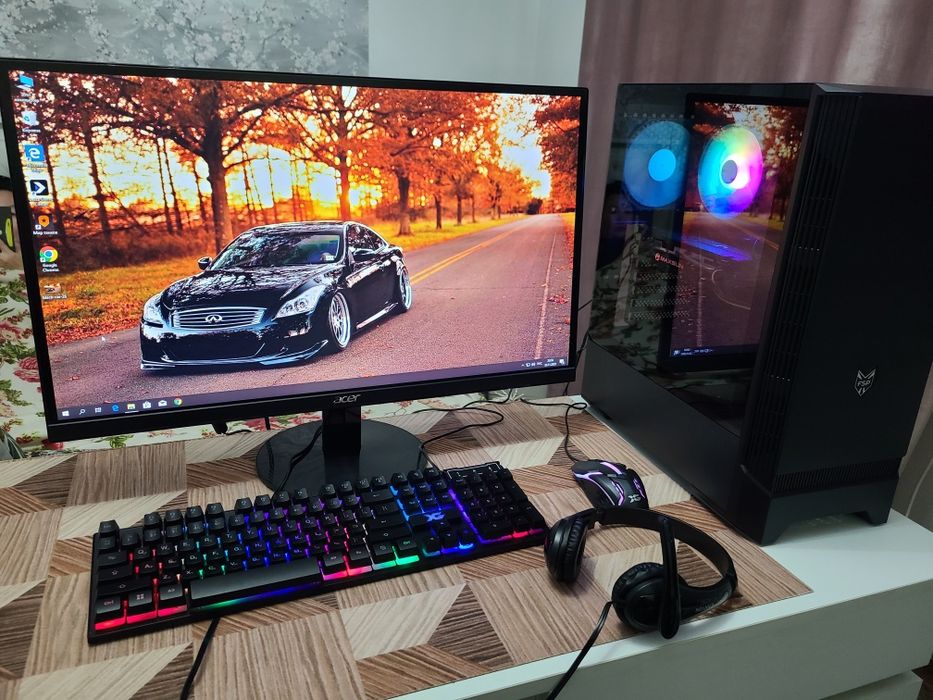 Компьютер ryzen 3 с  монитором 27 дюймов