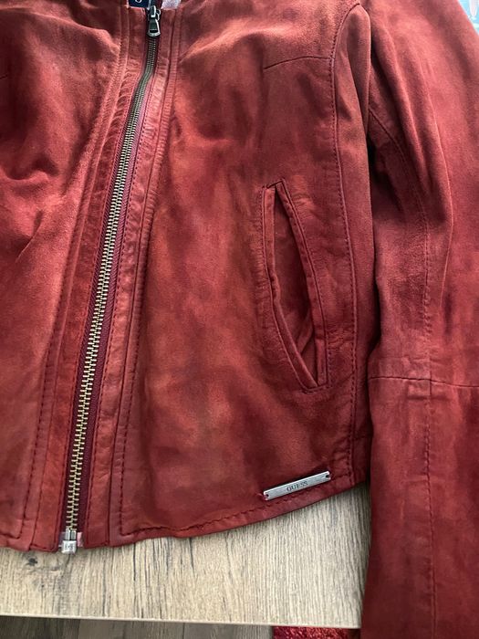 Geaca din piele naturală, Guess, pt. femei