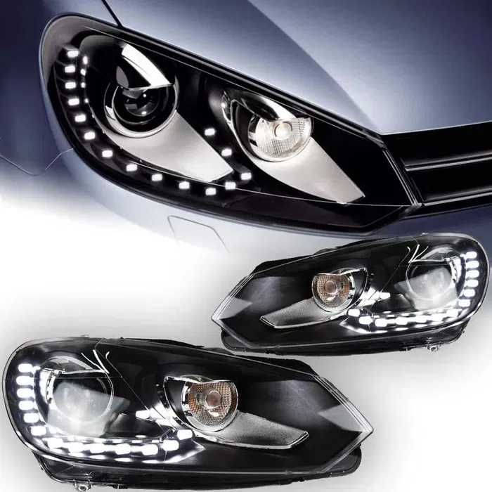 LED фарове за VW Golf 6 – диодни фарове с лупи, пълен комплект