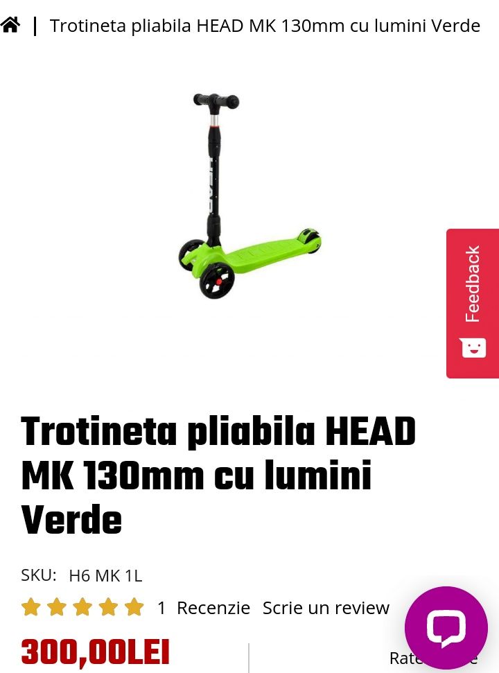 Trotineta pliabila Head pentru copii