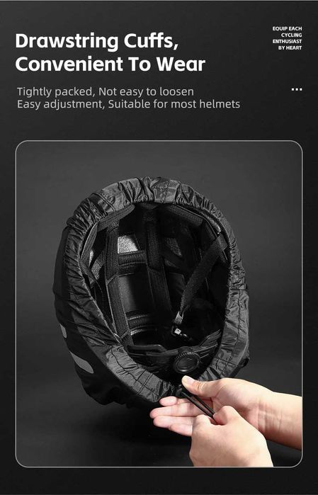 WEST BIKING husa protectie ploaie reflectorizanta casca bicicleta