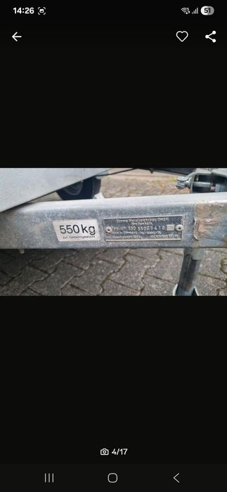 Vând remorca 550 kg