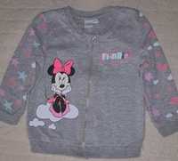 Bluza cu fermoar fata Disney gri bumbac Minnie Mouse 2/3 ani noua