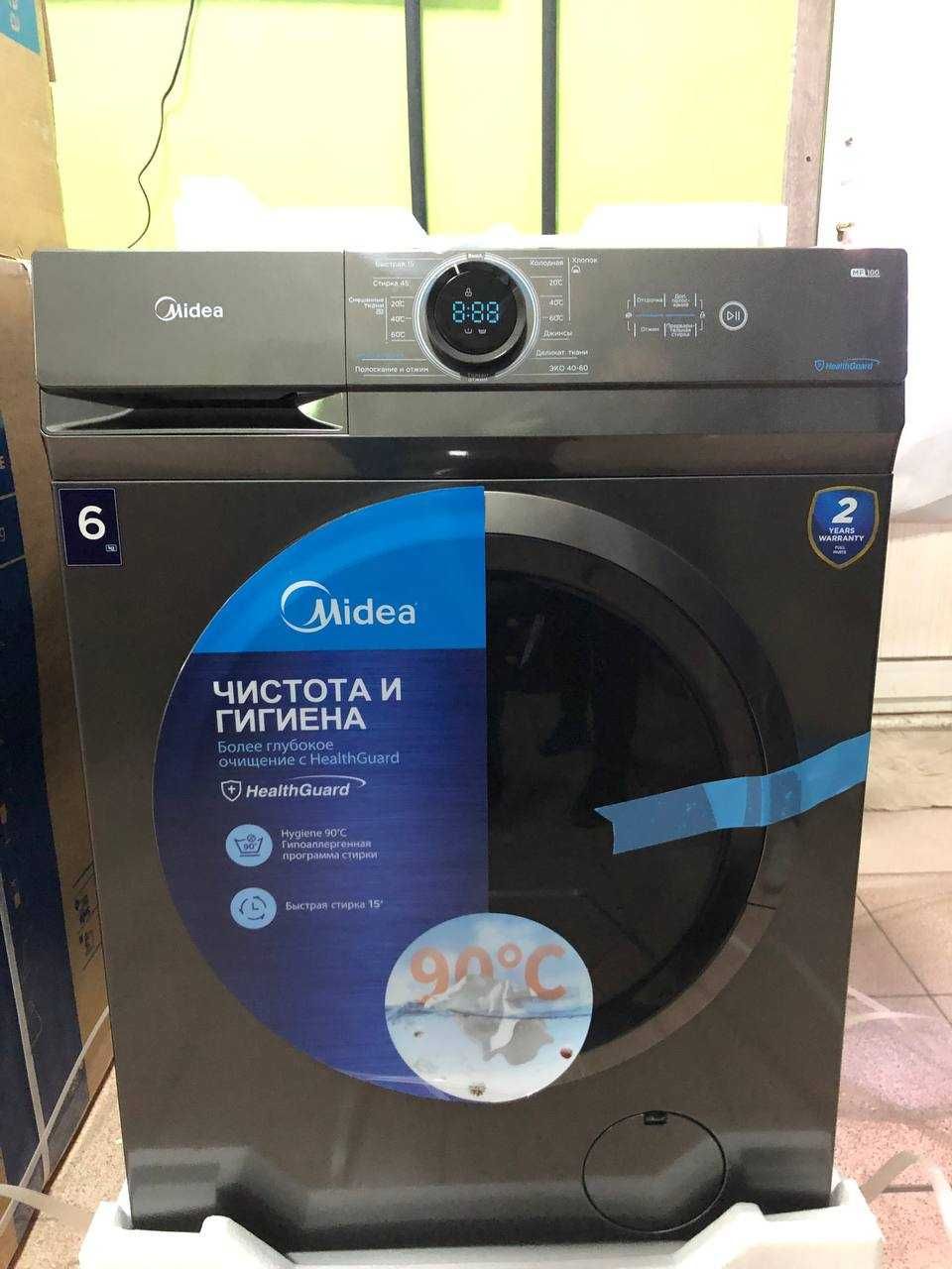 стиральная машинка MIDEA 6 кг цвет серый со склада