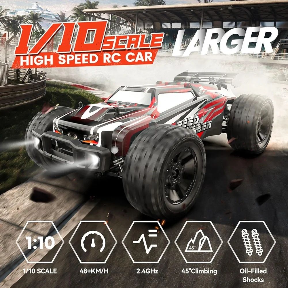 DEERC 9206E Extra Shell Голяма RC количка мащаб 1:10, 55 km/h 2 батери