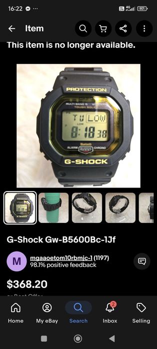Ceas Casio G Shock GW-B5600 , tough solar, multiband 6, bluetooth
