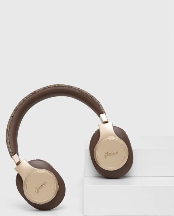 Безжични слушалки Guess, Bluetooth, 4G Script, кафяви
