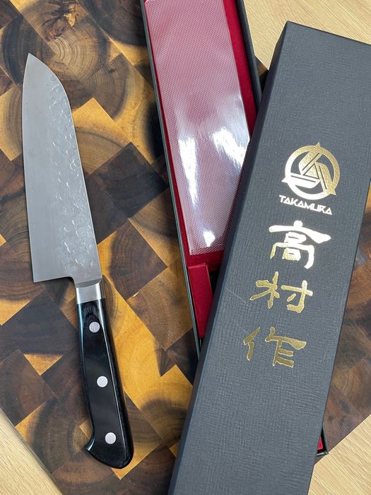 Японски нож сантоку 17 см vg10 стомана - Takamura