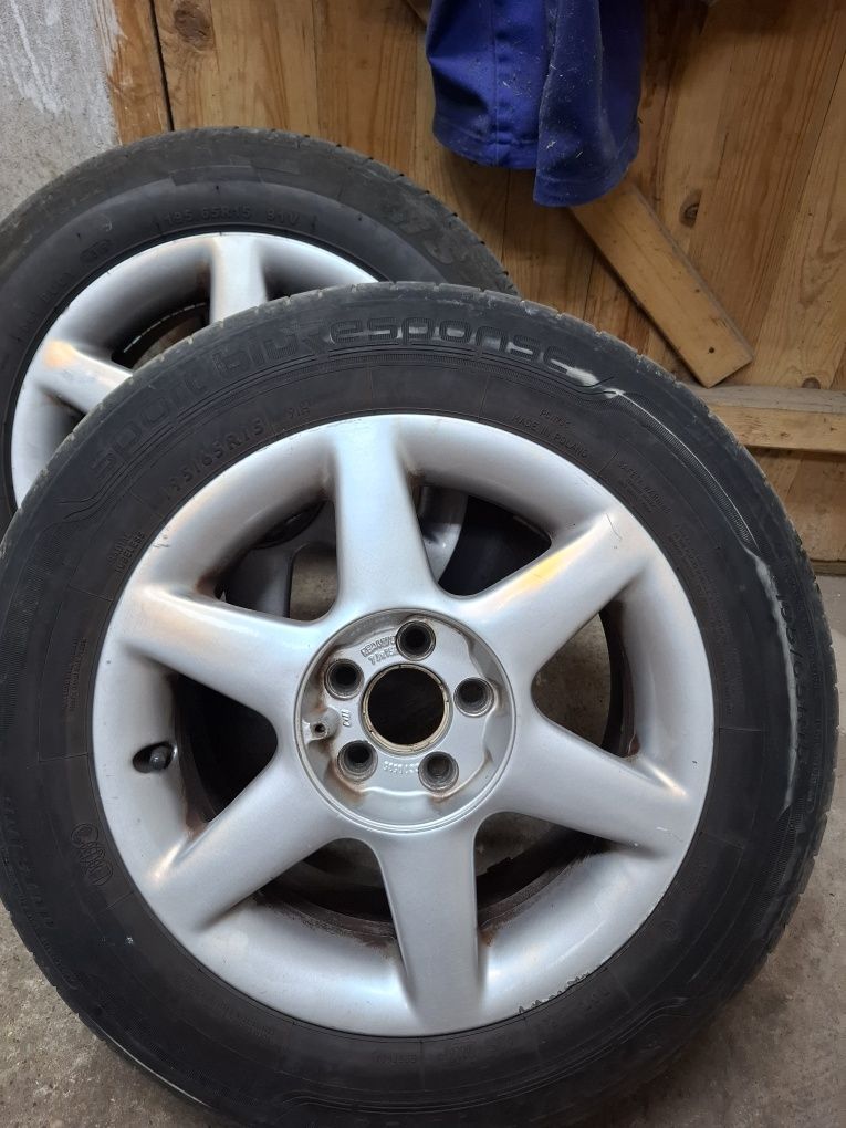 Vw Аudi Skoda Seat джанти 15 цола 5x100 летни гуми 195 65 15