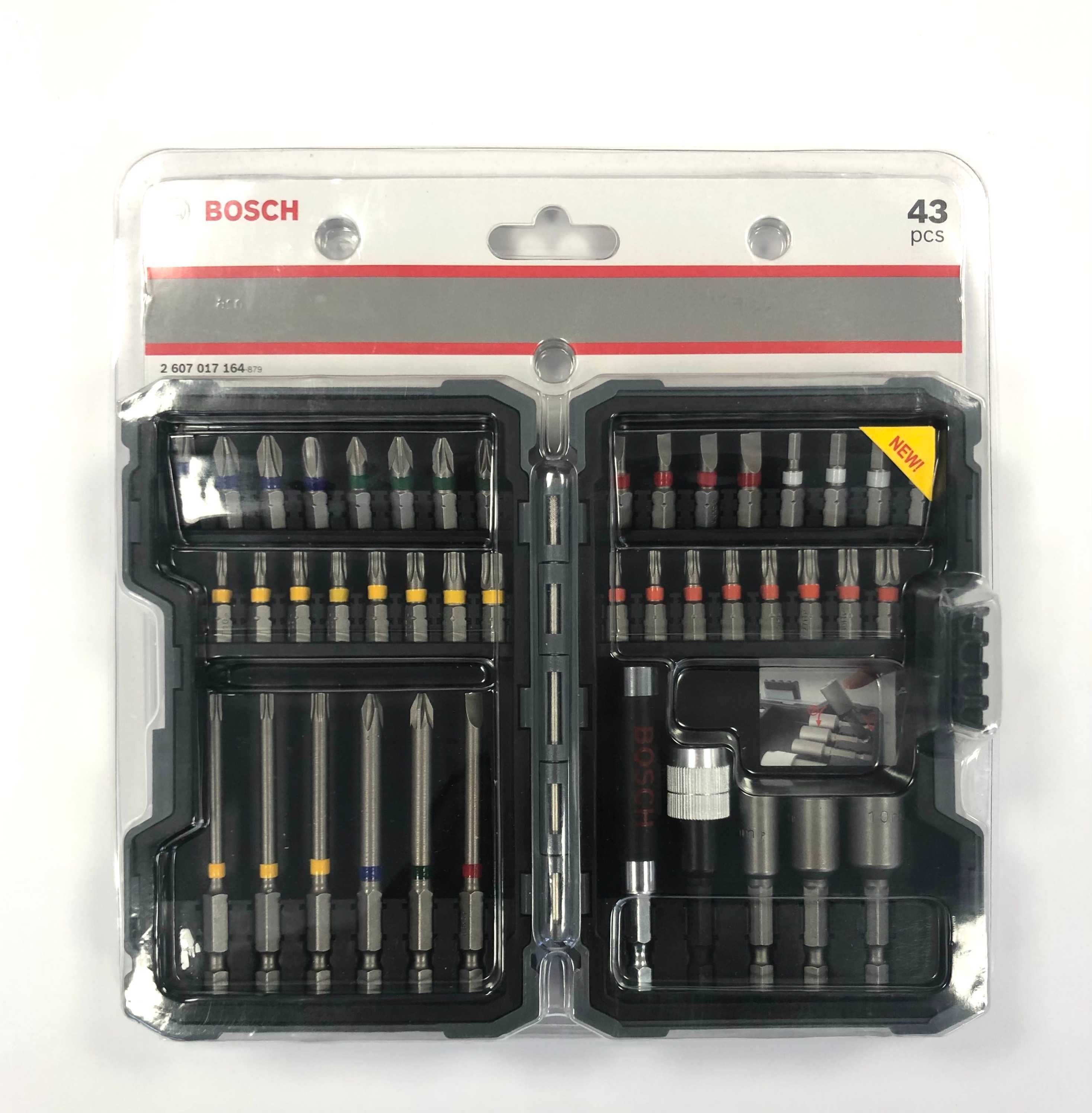 Bosch накрайници, битове, вложки и държачи 43 части, внос от Германия