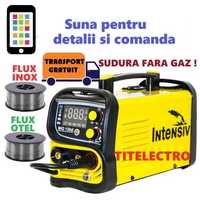 Aparat sudura MIG 130di fara gaz + sarma flux INOX + sarma flux otel