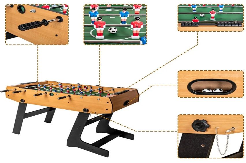 Футбол и джаги. 2 в 1 сгъваема игрална маса  SF0247BE