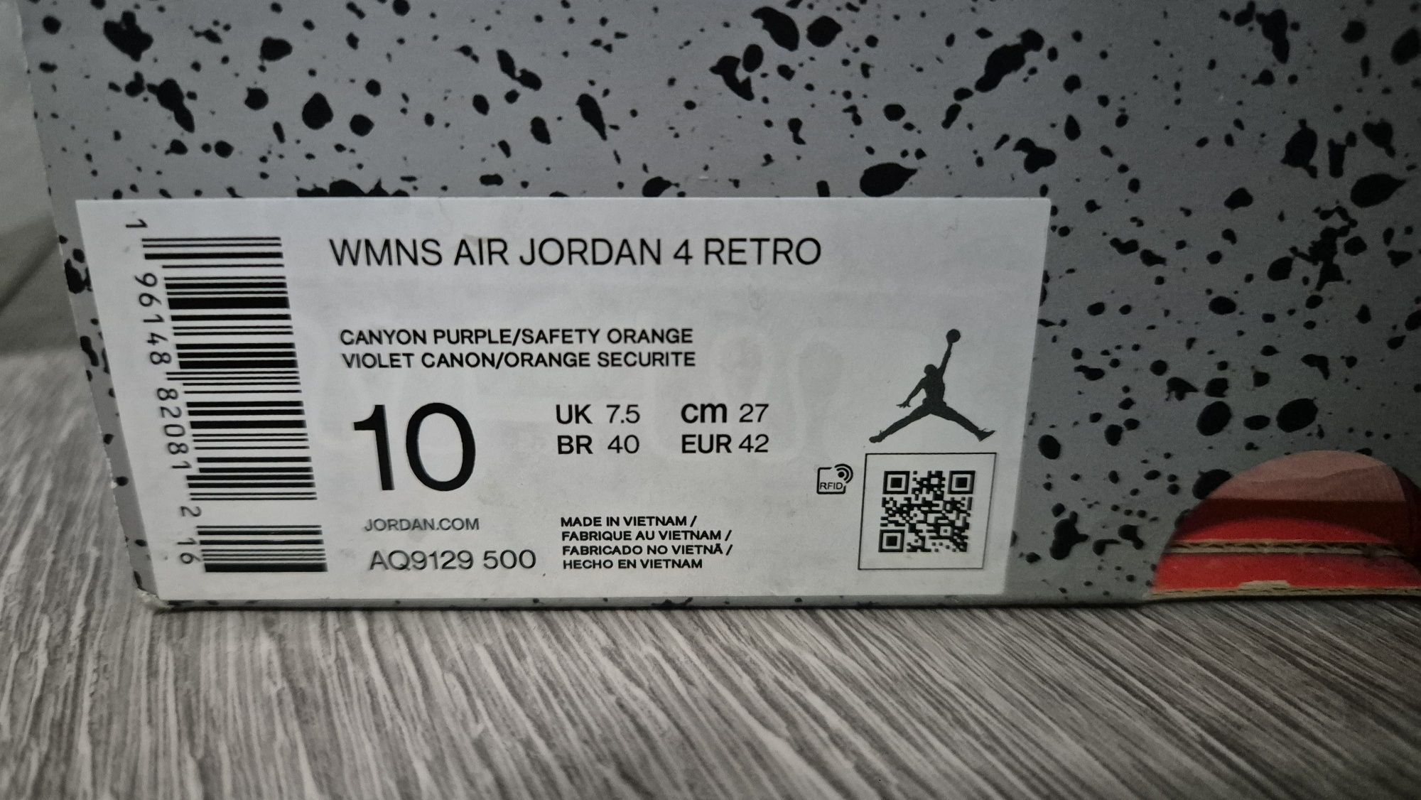Jorden 4 retro canyon purple